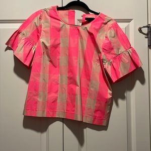 Hot pink jcrew blouse size 8